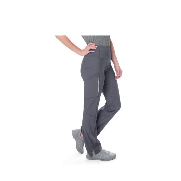 URBANE ALIGN multi pocket cargo pull on women's scrub pants -MEDIUM(Petite) Gray - Picture 2 of 8